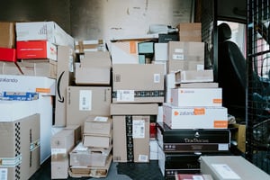 boxes in room